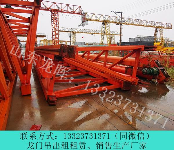 山東濟(jì)寧龍門吊出租廠家銷售80t雙梁門式起重機(jī)